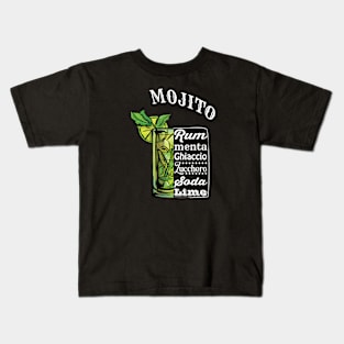 Mojito Cocktail Drink Run Menta Kids T-Shirt